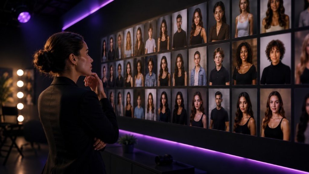 Talent scout reviewing profiles on All Stage Casting